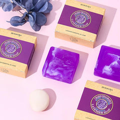 Lavender Soap Double Sided Face Wash Brush Face Soap