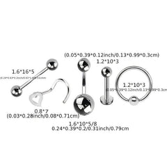Surgical Steel Nose Rings Piercing Jewelry