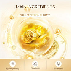 50 PCS Snail Essence Gel Eye Mask for Fine Lines, Puffiness, Dark Circles