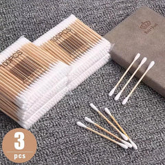 300pcs Disposable Cotton Swabs Double Round Tip Ear Nose Clean Beauty Tools