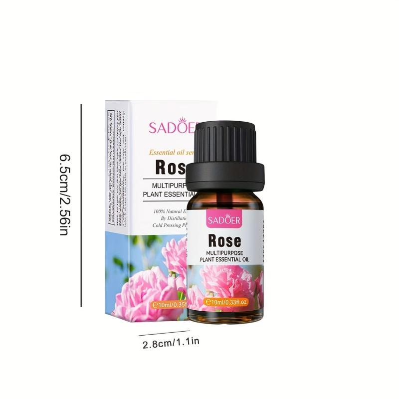 Rose Rosemary Lavender Chamomile Essential Oils Set for Skin, Body, Hair Care
