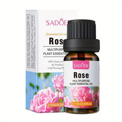 Rose Rosemary Lavender Chamomile Essential Oils Set for Skin, Body, Hair Care
