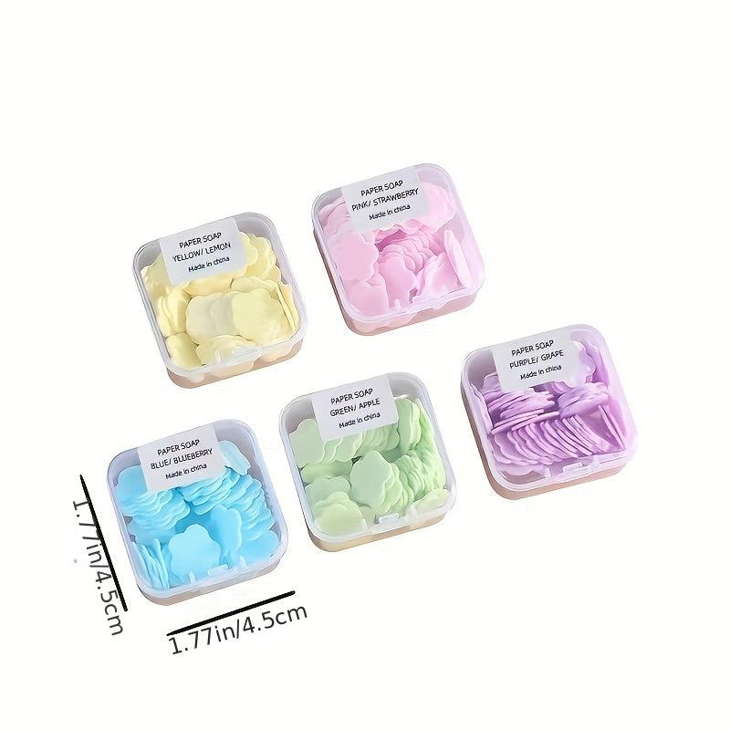 20pcs Flower Hand Soap Flakes Sheets Portable Disposable Scented Bath Slice