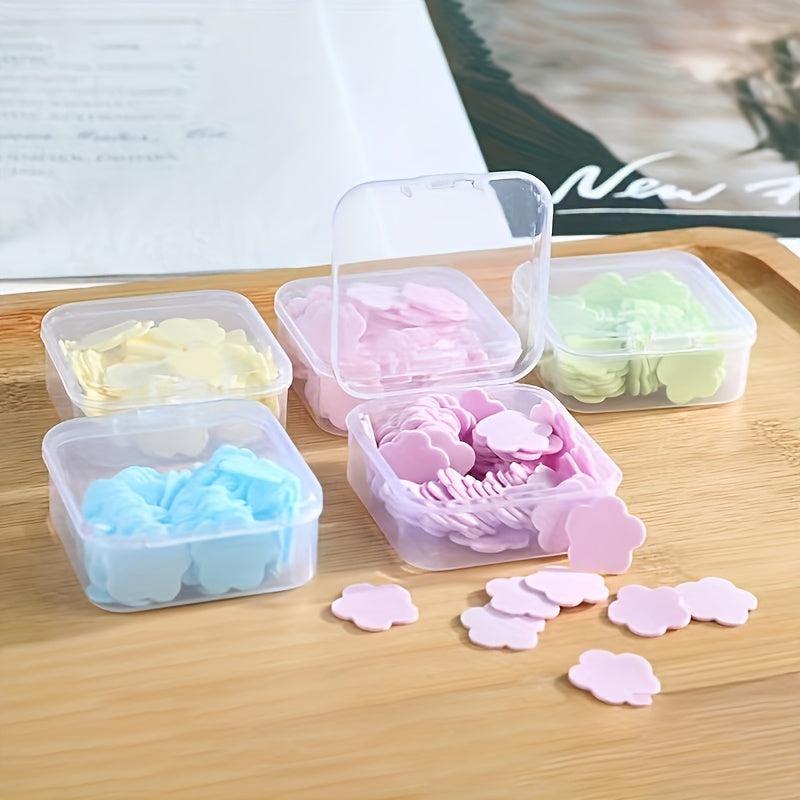 20pcs Flower Hand Soap Flakes Sheets Portable Disposable Scented Bath Slice