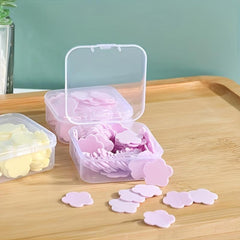 20pcs Flower Hand Soap Flakes Sheets Portable Disposable Scented Bath Slice