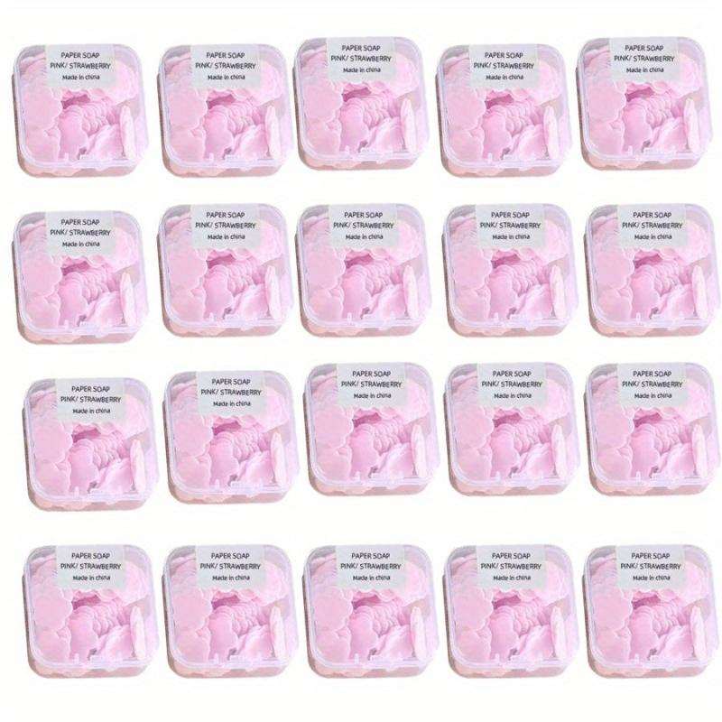 20pcs Flower Hand Soap Flakes Sheets Portable Disposable Scented Bath Slice