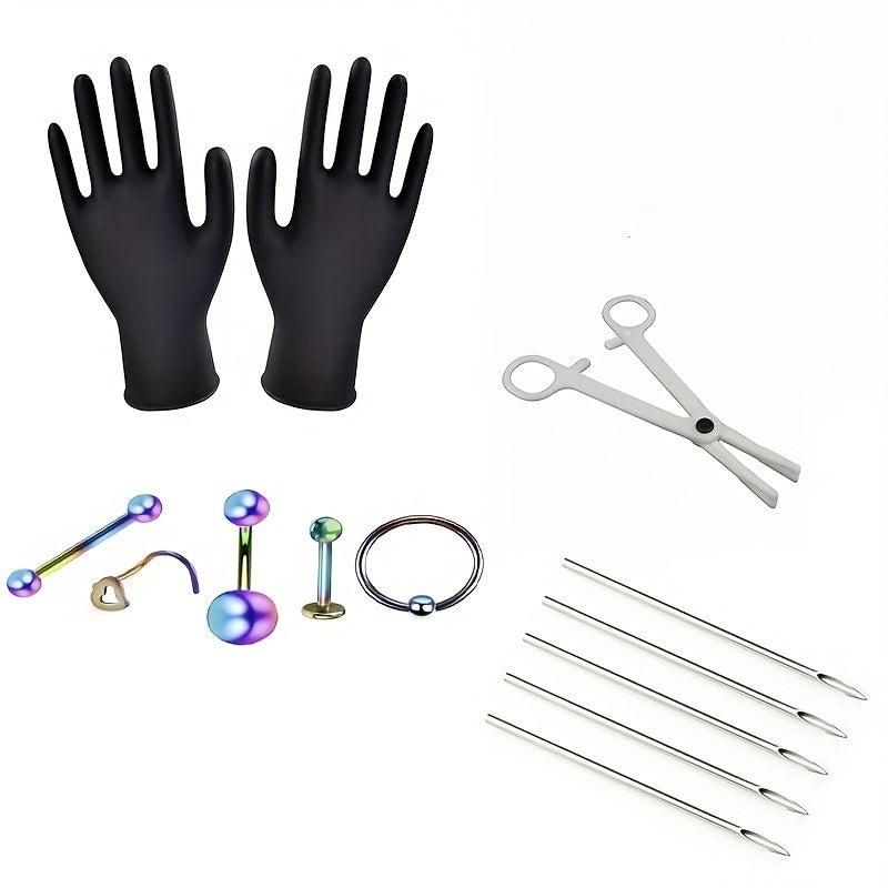 Surgical Steel Nose Rings Barbell Tongue Piercing Jewelry
