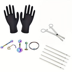 Surgical Steel Nose Rings Barbell Tongue Piercing Jewelry