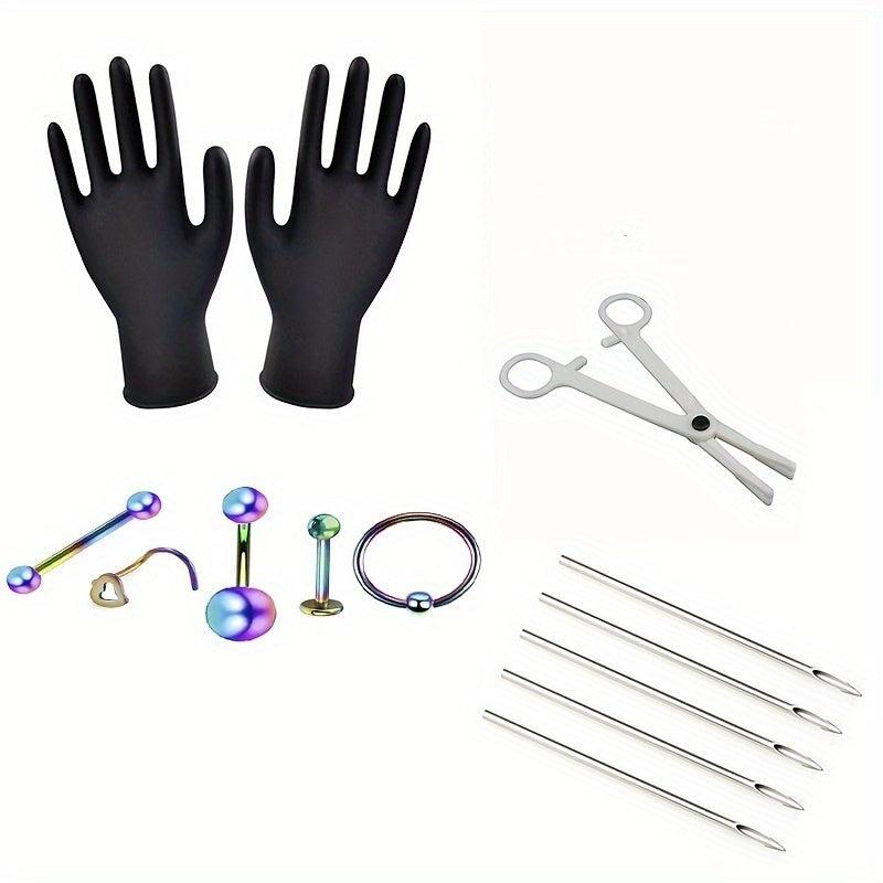 Surgical Steel Nose Rings Barbell Tongue Piercing Jewelry