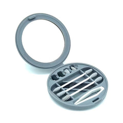 Reusable Silicone Cotton Swab With Mirror and Case