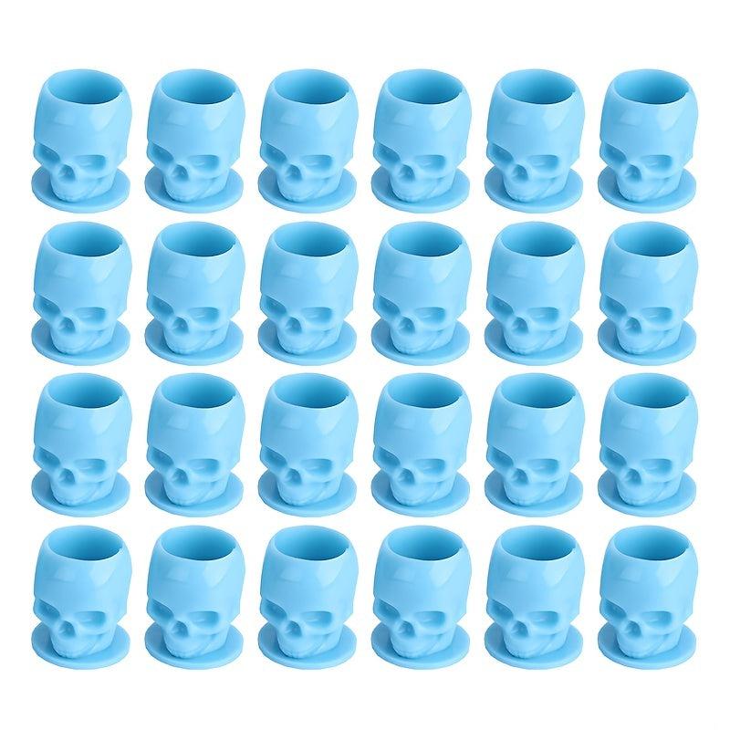 200pcs Tattoo Ink Caps With Base Disposable Microblading Makeup Tattoo Ink Cups