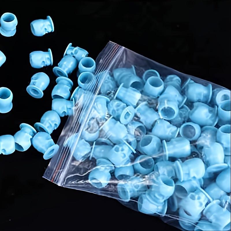 200pcs Tattoo Ink Caps With Base Disposable Microblading Makeup Tattoo Ink Cups