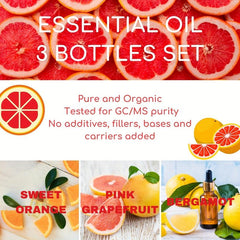 3 Pcs Aromatherapy Essential Oil Set for Diffuser and Soap Making