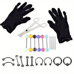 3 Types Disposable Piercing Jewelry Tool Sets