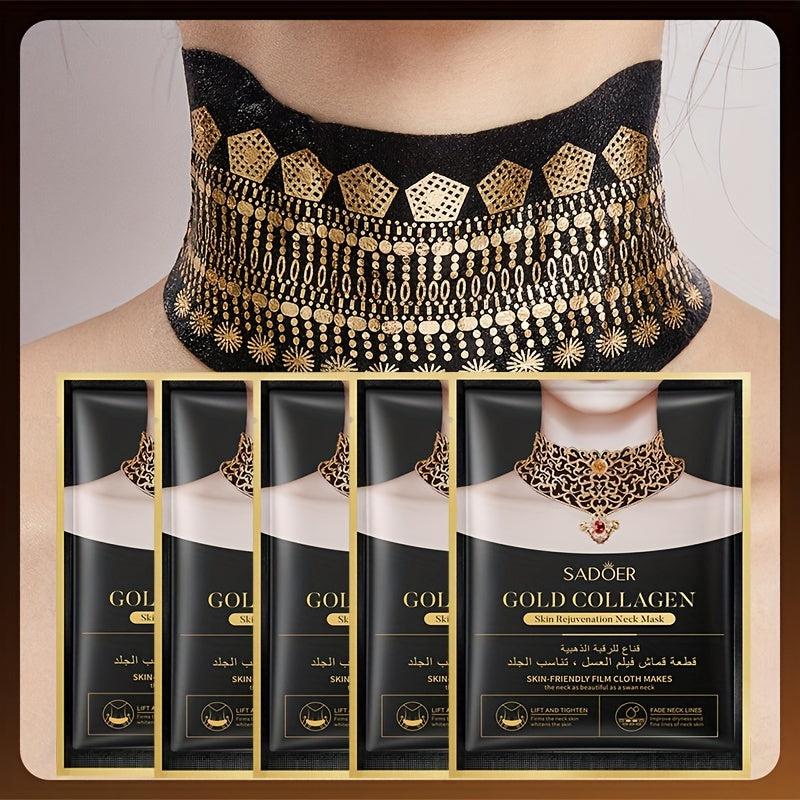 Golden Collagen Neck Mask Fade Neck Lines Refreshing Moisturizing Pack