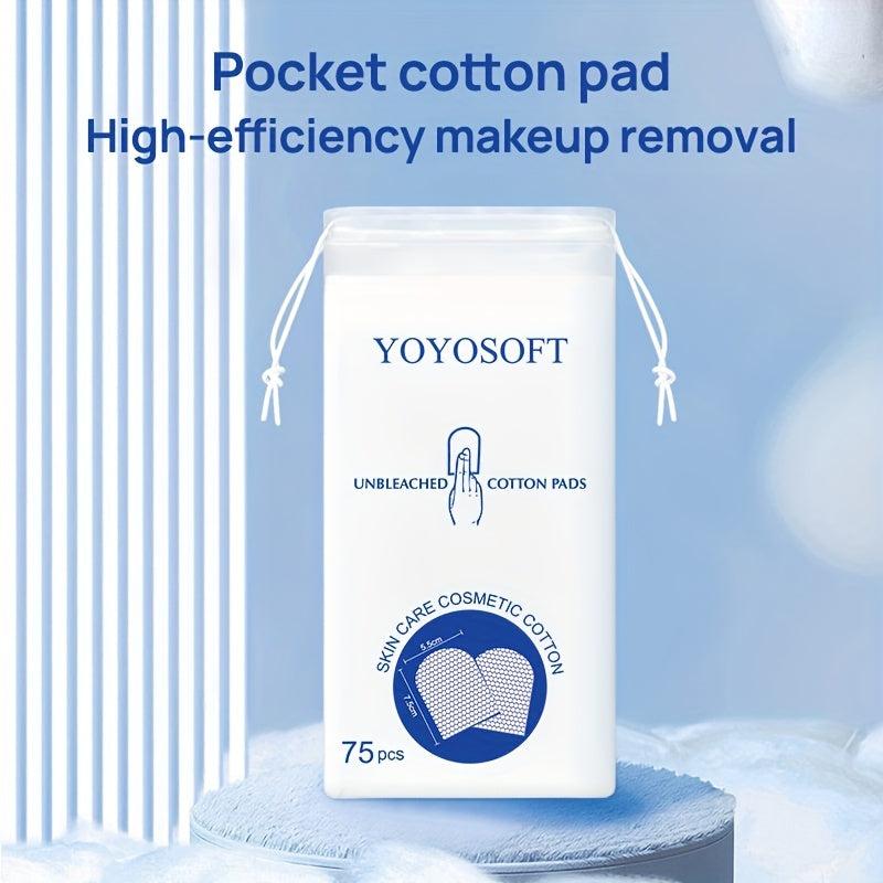 75Pcs Double-Sided Cotton Pads for Makeup Removal