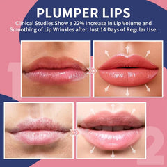 2PCS Night Lip Tint Kit Natural Lip Enhancer Instant Volumising Ginger Gloss