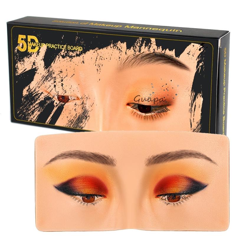 5D Eyebrow Makeup Practice Board Reusable Brow Mannequin Silicone Skin Pad