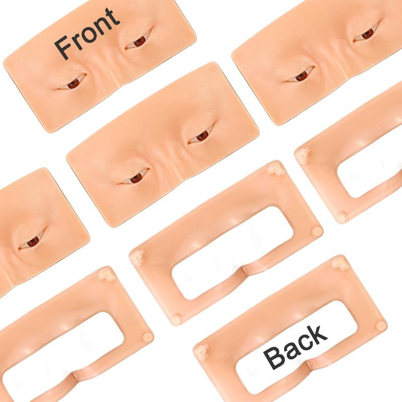 5D Eyebrow Makeup Practice Board Reusable Brow Mannequin Silicone Skin Pad
