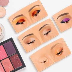 5D Eyebrow Makeup Practice Board Reusable Brow Mannequin Silicone Skin Pad
