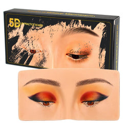 5D Eyebrow Makeup Practice Board Reusable Brow Mannequin Silicone Skin Pad