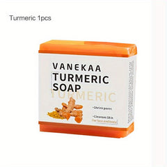 Turmeric Soap & Exfoliating Gloves for Soft Skin