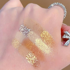 12-Color Highlighter & Eyeshadow Palette, Matte Pearly Finish