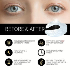 Collagen Eye Mask Reduce Eye Bags Fish Eye Pattern Butterfly Shaped Eye Patch