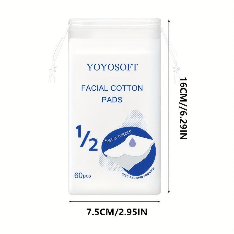 60pcs Facial Cotton Pads for Makeup Removal