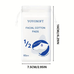 60pcs Facial Cotton Pads for Makeup Removal