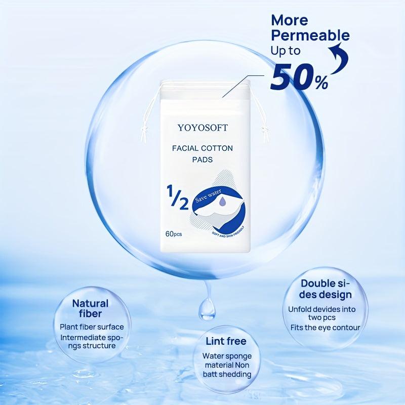 60pcs Facial Cotton Pads for Makeup Removal