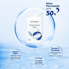 60pcs Facial Cotton Pads for Makeup Removal