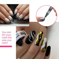 Nail Art Pens Set 4 Pieces Portable Nail Painting Drawing Graffiti Pen