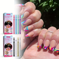 Nail Art Pens Set 4 Pieces Portable Nail Painting Drawing Graffiti Pen