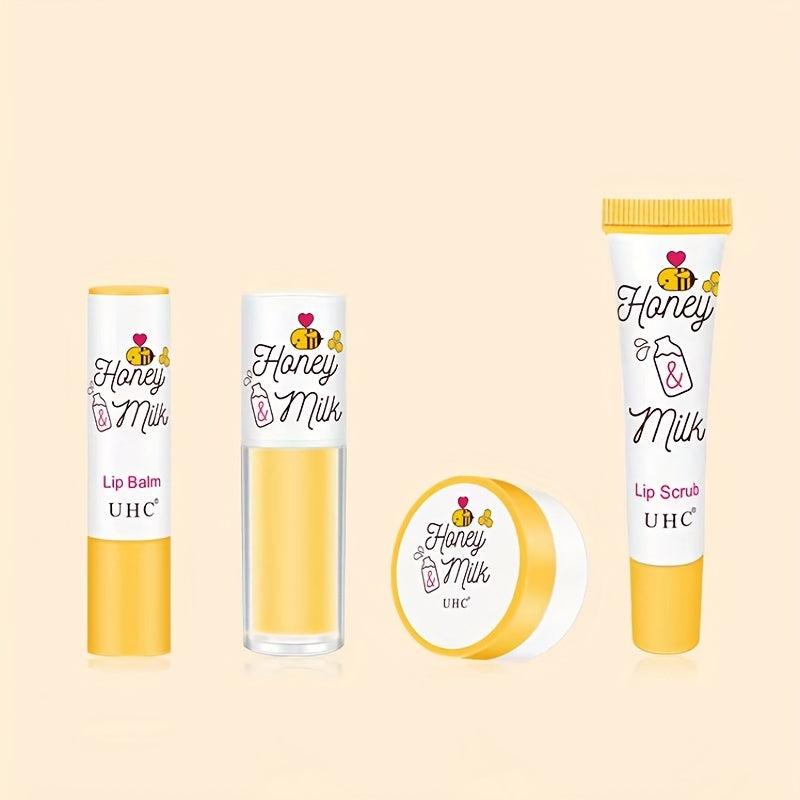 Hydrating Lip Care Set: Balm, Mask, Scrub