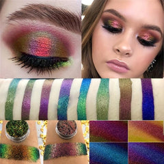 Glitter Eyeshadow Palette Chameleon Metallic Eyeshadow Palette Powder Pigment