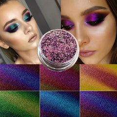 Glitter Eyeshadow Palette Chameleon Metallic Eyeshadow Palette Powder Pigment