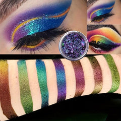 Glitter Eyeshadow Palette Chameleon Metallic Eyeshadow Palette Powder Pigment
