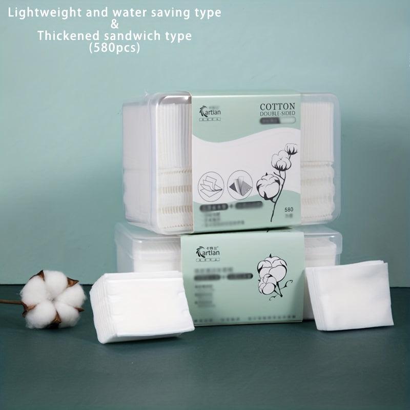 158pcs Cotton Pads Facial Eye Makeup Remover Natural Square Cotton Puff