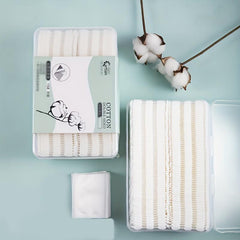 158pcs Cotton Pads Facial Eye Makeup Remover Natural Square Cotton Puff