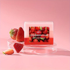 Organic Strawberry Soap for Face and Body, Men and Women