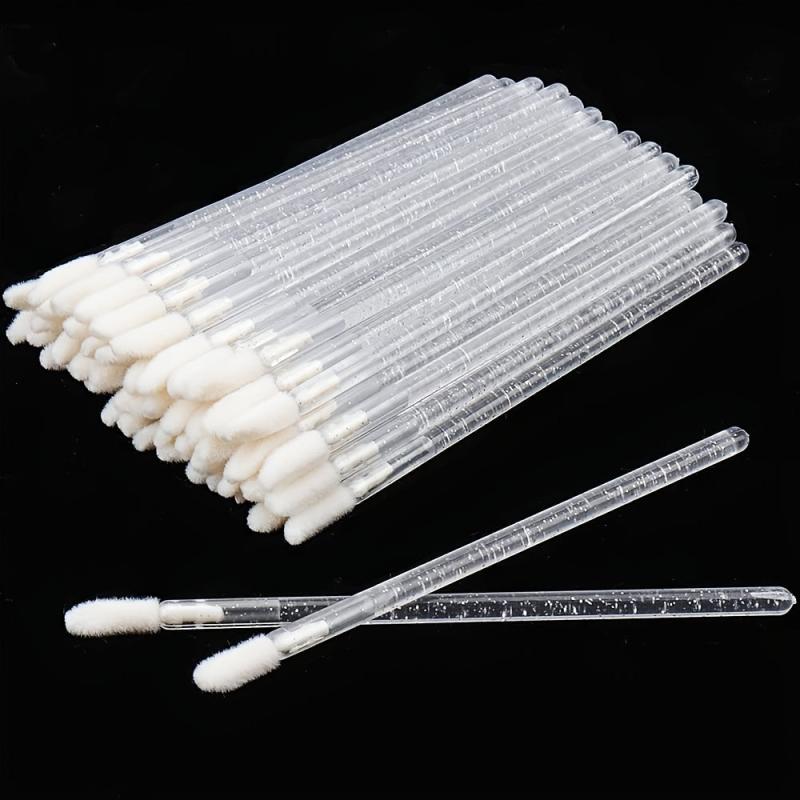 Disposable Flocked Lip Brush Stick Portable Lipstick Brush