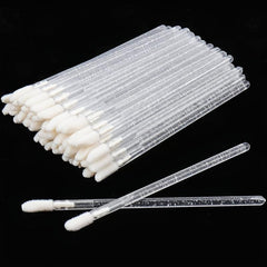 Disposable Flocked Lip Brush Stick Portable Lipstick Brush