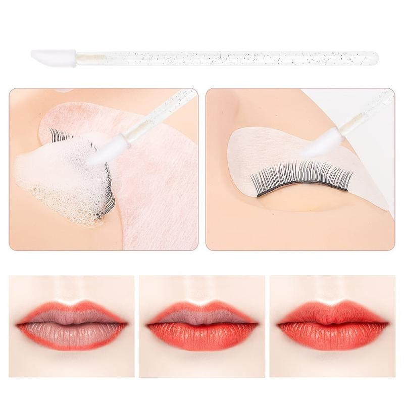 Disposable Flocked Lip Brush Stick Portable Lipstick Brush