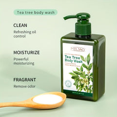 Tea Tree Body Wash For Men & Women - Fights Body Odor & Acne