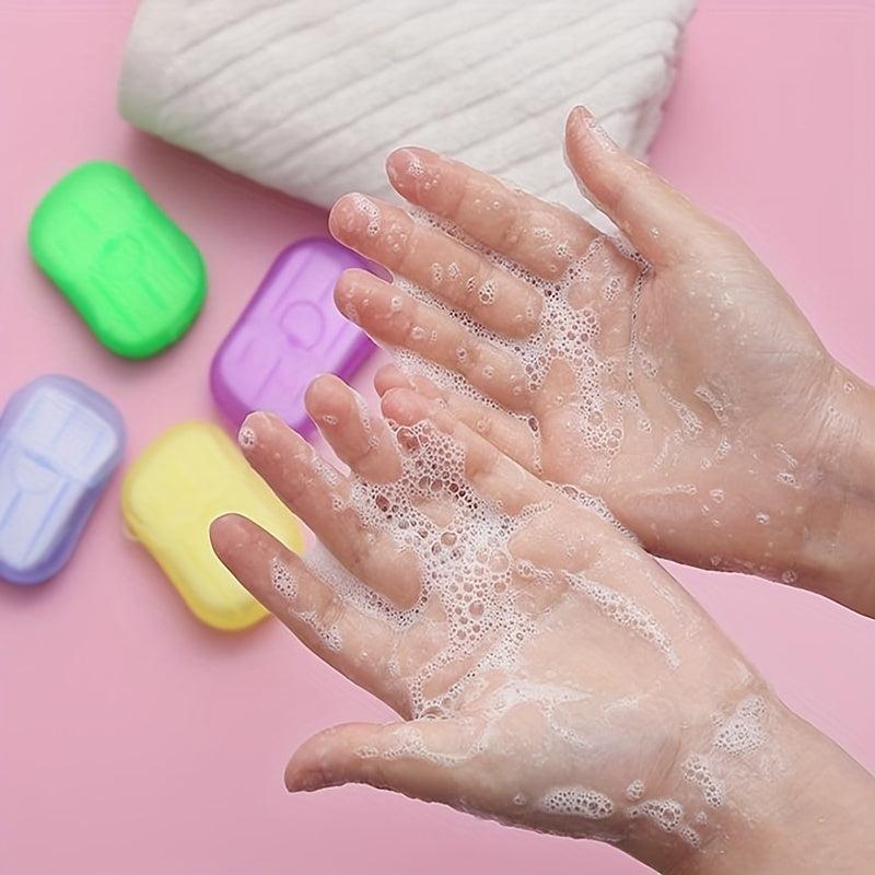 Travel Disposable Soap Slices Box Soap Paper Portable Hand Washing Tablets