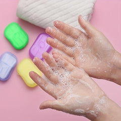 Travel Disposable Soap Slices Box Soap Paper Portable Hand Washing Tablets
