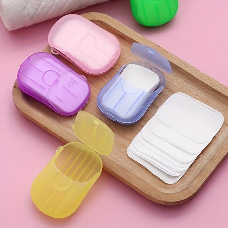 Travel Disposable Soap Slices Box Soap Paper Portable Hand Washing Tablets
