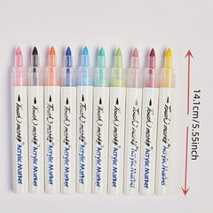 Temporary Tattoo Markers Set with 10 Colors & 124 Stencil Kit