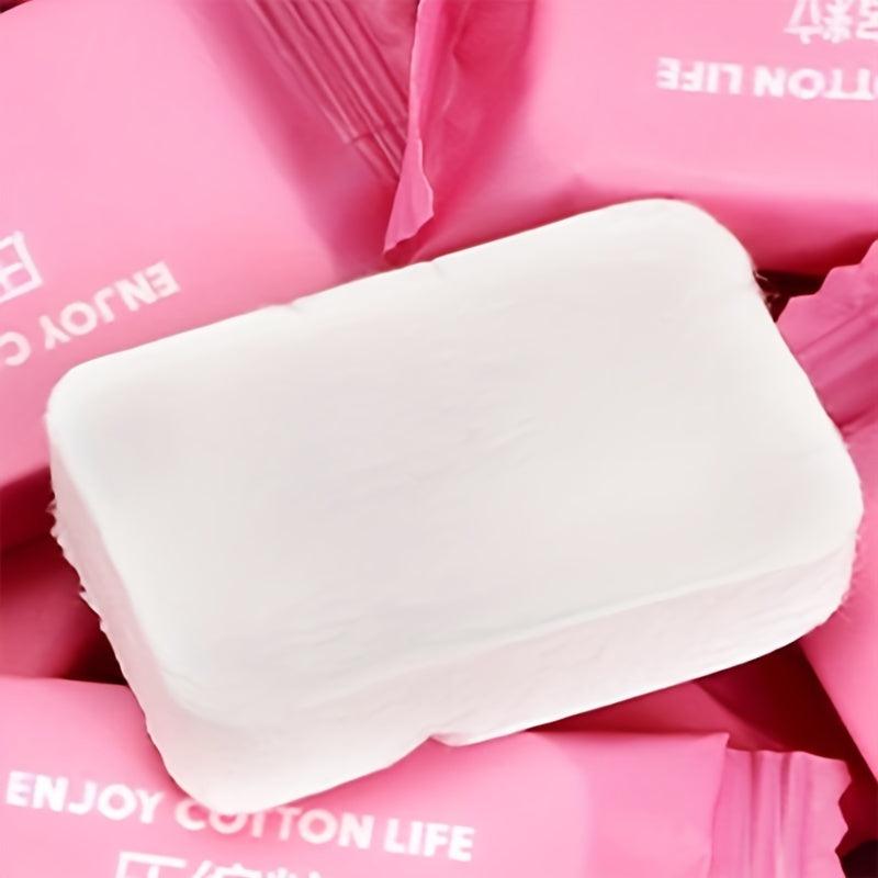 12 Pcs Portable Pink Facial Towels for Travel Baby Care Beauty Salon Home